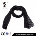 Hot selling black hollow out 31*159 cm scarf